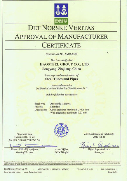 China Shanghai Haosteel Co., Limited zertifizierungen